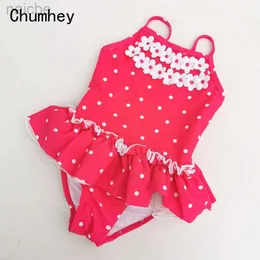 Jednoczęściowe Chumhey 0-2t Baby Girls stroje kąpielowe niemowlę stroju kąpielowa Bebe One Piece Bath Suit Dzieci Letni kostium kąpielowy dzieci pływackie garnitur 24327