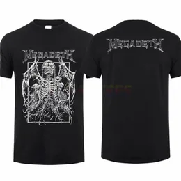 Удивительная мужская футболка Rising Megadeths Rock Band с графическим принтом, двухсторонняя футболка Fi Oversized Cott, футболка европейского размера V6iC #
