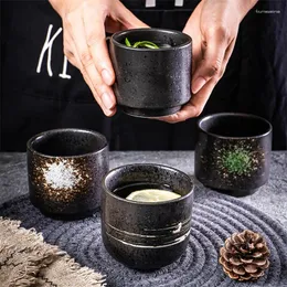 Muggar retro japansk keramisk mugg porslin matcha glasyr färg koppar kontor matsning kaffe kungfu teacup personlig kopp drinkware