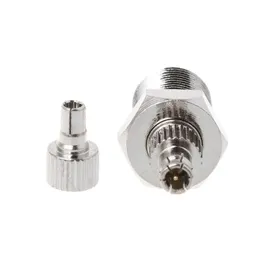 2024 2 peças adaptador coaxial rf sma para ts9 coaxial jack conector sma fêmea para ts9 plugue macho prata