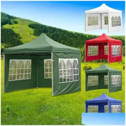 Tents And Shelters Durable Rainproof Portable Only Side Wall Canopy Waterproof Outdoor Oxford Cloth Garden Party Shade Toldos Para Ex Dhtw1