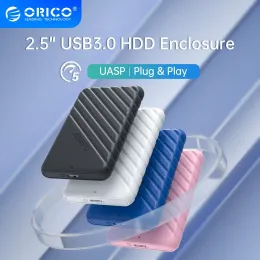 HUBS ORICO MICROB USB3.0 2.5 "Extern lagring HDD -fodral SATA 5Gbps HDD SSD hårddisk kapsling Support UASP för Windows/Mac OS/Linux