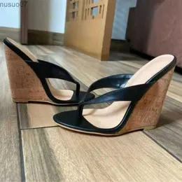 Sandalet mkhou moda sandalet kadınları yeni yaz ayakkabıları basit tasarım siyah flep kama ayakkabıları kadın terlikleri kapak büyük sizel2403