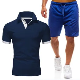 Herren Sommer Kurzarm und Shorts zweiteilige Sets Sport Casual Tracksuit Männer komfortable coole Shorts übergroßes Set