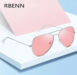 Sonnenbrille RBENN Klassiker Pilot polarisierte Frauen Männer Marke Designer Luftfahrt Fahren Sonnenbrillen Gelb Linsen Nachtsicht Gläsern 11759306