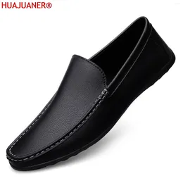 Freizeitschuhe Schwarz Herren Müßiggänger Hochzeitskleid Fahrschuhe Mokassins Mann Leder Slip On Superleicht Sommer Herren