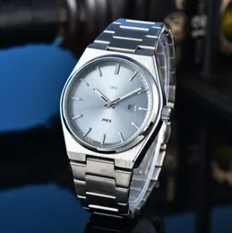 MEN Fashion TISSOTITY 1853 Quartz Wrist PRX Watches bell Automatic mechanical wristwatches High Quality Luxury Brand Chronograph Clock stainless steel Belt #9876