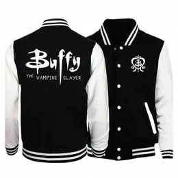 TV-film Buffy The V-Vampire Slayer Jacket Sweatshirts Women Men Coat Baseball Uniform Jacket Par Print Cardigan Clothes Tops 84Vh#