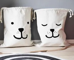 INS Toys Bearpandabatmanletter Pattern Canvas Toys Valing Acags Hanging Baby Kids Room Room Decoration Laundry Bag Bag Organizer 5019670242