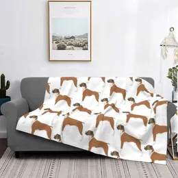 البطانيات الملاكم الكلب للمنزل أريكة سرير التخييم الطائرة طائرة السفر بطانية الجرو الكلاب الجرو لطيف