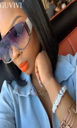 نظارة شمسية كبيرة الحجم من Onepiece Women 2019 Rivet Goggle Men Sun Glasses Square Square Vintage Sunglasses Designer UV4004516193