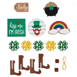 Parti Dekorasyonu Vintage Patrick's Day Sign Farmhouse Katmanlı Tepsi Dekoru Tatil için