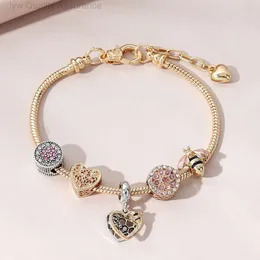 Designer Pandoras Armbänder Pan Familie Schöne Liebe Licht Luxus vielseitiges Armband Biene Pfirsich Herz Anhänger Wasser Diamant Eimer Perlenarmband