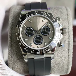 męski zegarek st9 Stal Subdials Working 40 mm Automatyczny ruch mechaniczny Sapphire Glass Ceramic Rame Srebrna dhgate zegarek