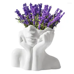 Wazony unikalny kobiecie kształt ciała kwiatowy garnek ceramiczny człowiek z otworami drenażowymi wazon dekoracji salonu do domu