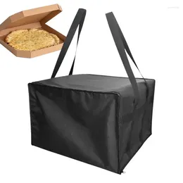 Dinnerware Pizza Delivery Insulated Bag Waterproof Camping Warmer Cold Thermal Non-woven Fabric Storage For Home Takeaway