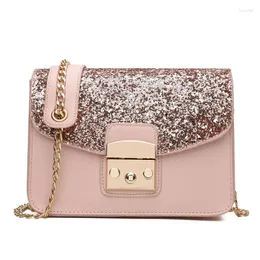 Shoulder Bags PU Leather Women Mini Small Square Pack Bag Fashion Star Sequin Designer Messenger Crossbody Wallet Handbags Sac