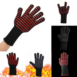 2024 BBQ Gloves High Temperature Resistance Oven Mitts 500 800 Degrees Fireproof Barbecue Heat Insulation Microwave Oven Gloves