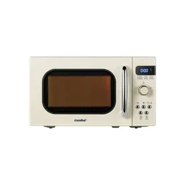 COMFEE' Forno a Microonde Piccolo, Dimensioni Compatte, 9 Menu Preimpostati, Piatto Girevole con Memoria di Posizione, Funzione Mute, Adatto allo Spazio, 0,7 Piedi Cubi/700 Watt, Colore Crema,