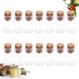 Vases 50 PCS Glass Wish Bottle Clear Container Manicure Mini Jar Bamboo Containers Food