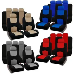 Capas de assento de carro protetor universal para cinto de volante automático 5 descanso de cabeça conjunto completo quatro estações sedan suv