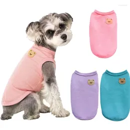 Dog Apparel Summer Pet Cooling Vest Clothes Chihuahua Clothing Solid T-Shirt Thin Cotton Waffler Puppy Costume