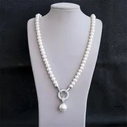 Yknrbph nwest gerçek tatlı su inci kolye kadınlar için zarif mikro inişli zirkon müstakil süveter zinciri güzel mücevher hediyesi240327