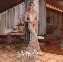 Abiti sexy urbani Lucy di lusso per il vestito da ballo 2023 Donna da sera Donna Champagne Sirena Elegante ospite Paillettes da sposa yq240327