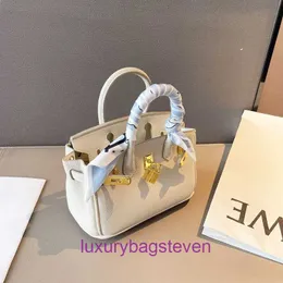 Hremms Birkks High End High Enly Hetre Torebka dla kobiet mini torba dla kobiet z lojką Teksturę przenośną 2024 Nowy trend One ramię Crossbody Oryginalne 1: 1 Prawdziwe logo