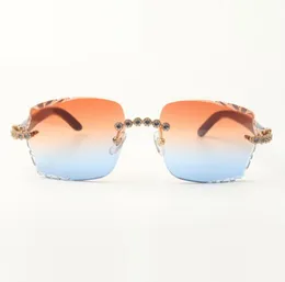 Blue Bouquet diamonds sunglasses 3524014 with blue wooden legs and 58 mm cut lenses8423460