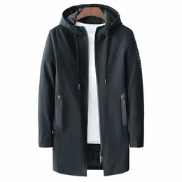 FGKKS Spring Autumn Men's Jacket Windbreaker Slim-Fit Windprood Stand Stand Rain Coat Male Corean Fi Trench Coats Male V41N#