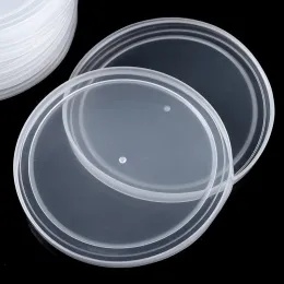 Jars 20Pcs/Set Reusable Transparent Plastic Tight Seal Can Tin Lids Covers for Canned Goods Pet Food