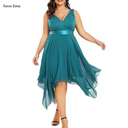 Elegant Plus Size Evening Dresses For Women 2023 Lace Patchwork Chiffon High Waist Long Dress Sexy Sleeveless Tank Prom 240312