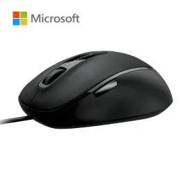 Möss Microsoft 4500 Bekvämt blå spår trådbunden mus 1000dpi för PC -bärbar dator och Mac
