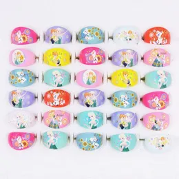 10/20 pz anello per bambini carino kawaii acrilico cartone animato principesse ragazza anello per bambini accessori giocattolo festa regalo di compleanno 240312