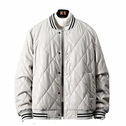 Giacca da uomo invernale impermeabile da baseball Abbigliamento Giacca in pelle Imbottitura in pelle sintetica Cott Cappotto imbottito Caldo Thicke Cappotto vintage C0sP #