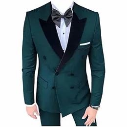 Traje Hombre Black Peaked Lapel Jackets Slim Fit Best Man Formal Groom Wear Wedding Blazer Smoking Masculino Tuxedos 46mh＃