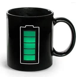 Mugs Cell Pone Battery Charging Signal Color Changing Ceramic Mug / Heat Sensitive Beverage Cup