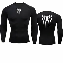 Sun Protecti Sports Secd Skin Running T-Shirt Men's Fitn Rgarda MMA LG STEES Compri Shirt Workout Clothing N5ZA#