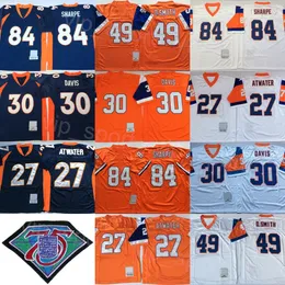 Retro Futebol 7 John Elway Jersey 57 Tom Jackson 77 Mecklenburg 65 Gary Zimmerman 18 Peyton Manning 27 Steve Atwater Terrell Davis Shannon Sharpe Dennis Smith