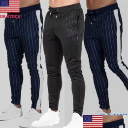 Herrbyxor herr 2021 est sweatpants höst vinter man gym fitness bodybuilding joggers träning byxor män avslappnad bomullspennor dr dhbjz