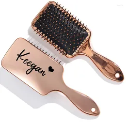 Party Decoration Personalised Name Hair Brush Wedding Bridesmaid Air Cushion Comb Flower Girl Present Birthday Christmas Valentines Gift