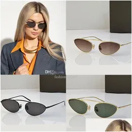 Occhiali da sole Designer Donna Alla moda Tiny Frog Mirror Luxury Beach Party Metallo Mti Colorato Decorativo Sl538 Drop Delivery Fashion Ac Otkv0