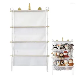 Storage Bags Bag For Plushies Kids Cartoon Basket Beach Organizer Baby Bathroom Mesh Bath Wall Net Hanger Holder