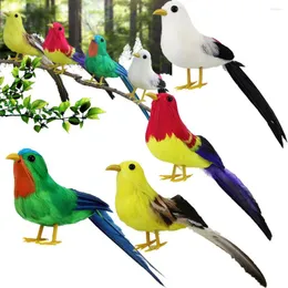 Garden Decorations Fake Birds Artificial Feather Foam Doves Wedding Decor Venue Ornament Bird Scare Deterrent Driving Windmill For Lawn Yard