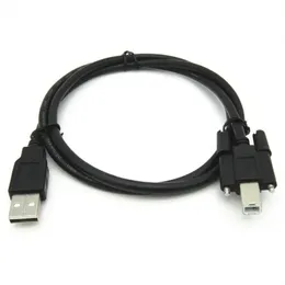 USB 2.0 A MAL -USB 2.0 B MALE BタイプBM日付プリンターケーブル1M 1.5m 3M 5Mスクリューパネルマウント穴コネクタ1M 1.5M 3M 5M