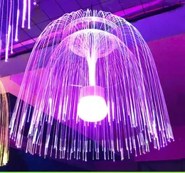 80cm60cm ملونة LED الألياف البصرية قناديل البحر الجنية سلسلة الضوء إكليل العطلة في الهواء الطلق الزفاف