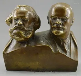 Dekoracyjne figurki wielkie komunistyczne Marks i Lenin Bust Bronze Statue Ręcznie potwierdzone figurki posągi