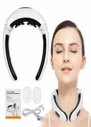 Battery Electric Neck Massager and Pulse Back 6 Modes Power Control infrared Pain Relief Physiotherapy instrument 2201216823484