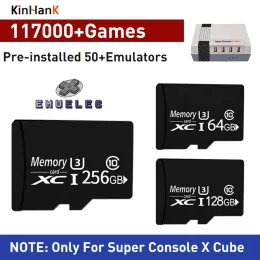 Konsolen 64G/128G/256G Spielkarte für Super Console X CUBE Videospielkonsole 50+ Emulatoren mit 117000+Gmes für PS1/PSP/DC/MAME/NES/N64